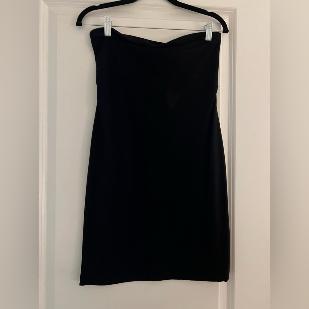 All saints strapless black body con slip dress size 8 worn once